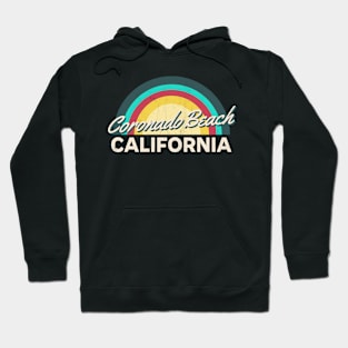 Coronado Beach California Vintage Sunset Hoodie